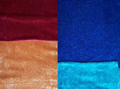 links: Pannesamt -rot -orange                                           rechts: Pannesamt -royalblau -t&uuml;rkis